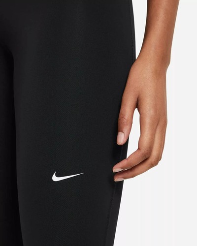 New Nike Pro 7/8 Mid-Rise Mesh-Panel Legging Tight Training Pants CZ9779-010 - Picture 6 of 6