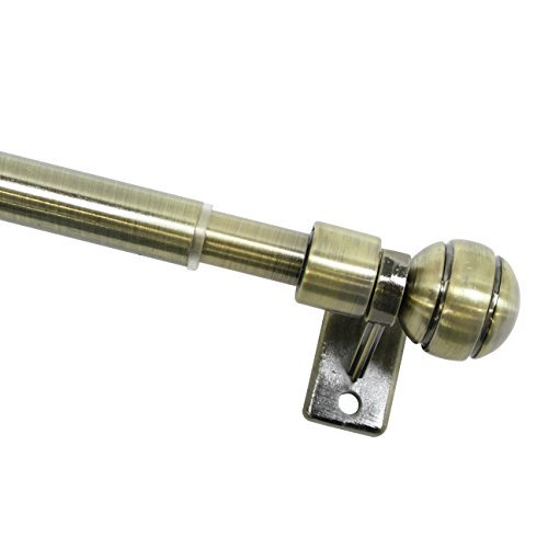 Gardinia 4151 Asta Merano per Tende Café, Metallo, Ottone Antico, 80 140 cm