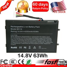 Battery for Dell Alienware M11x M14x R1 R2 R3 Series PT6V8 8P6X6 P06T 63Wh