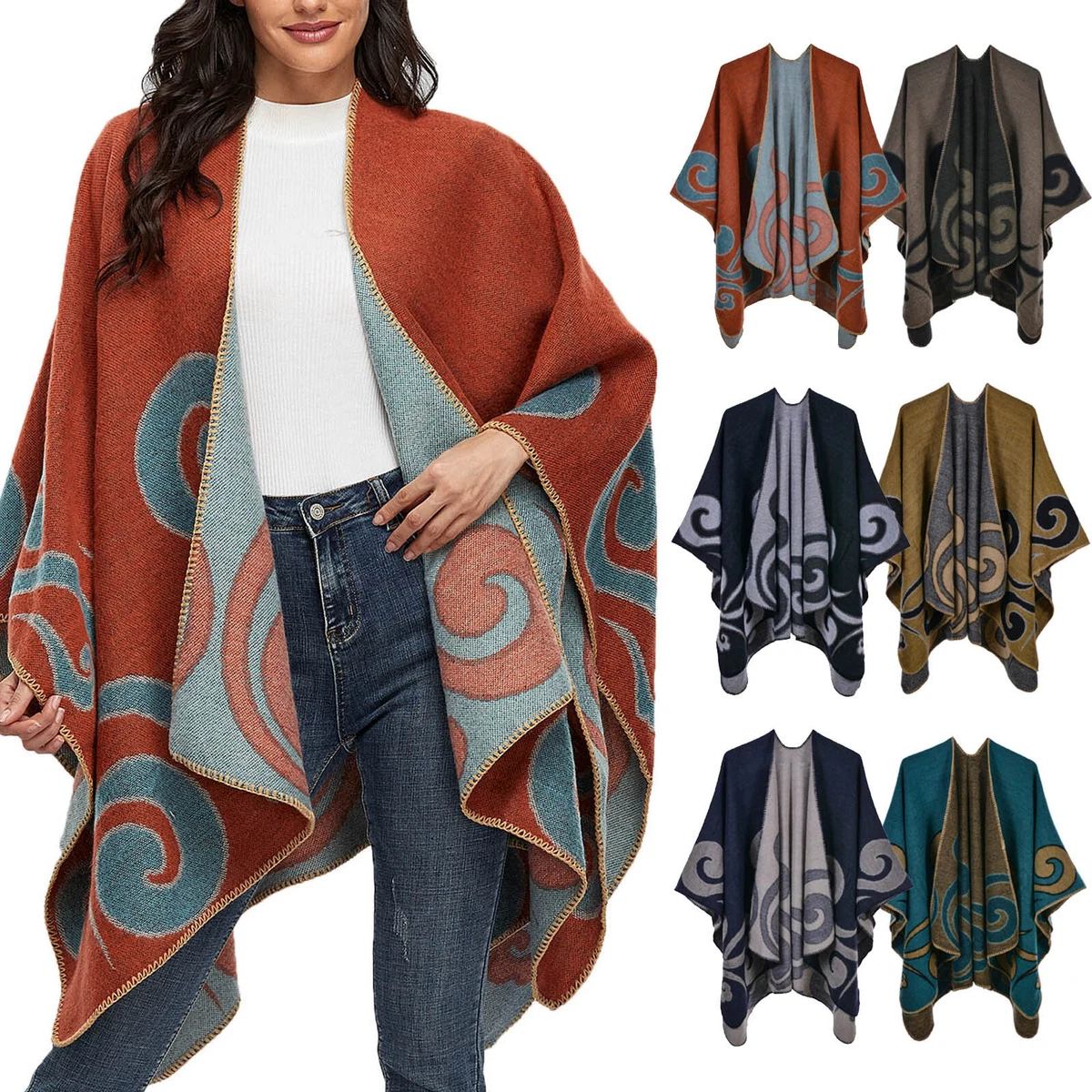 Shawls and Wraps for Women Delicate Printed Open Front Cold Weather Jacket  Women | eBay
