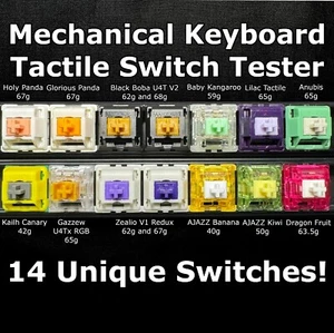 TACTILE Clavier mécanique SWITCH TESTER SAMPLE PACK - 14 Interrupteurs d'enthousiasme