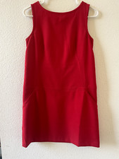 Ann Taylor Loft Red Mod Shift Pocket Dress, size 2
