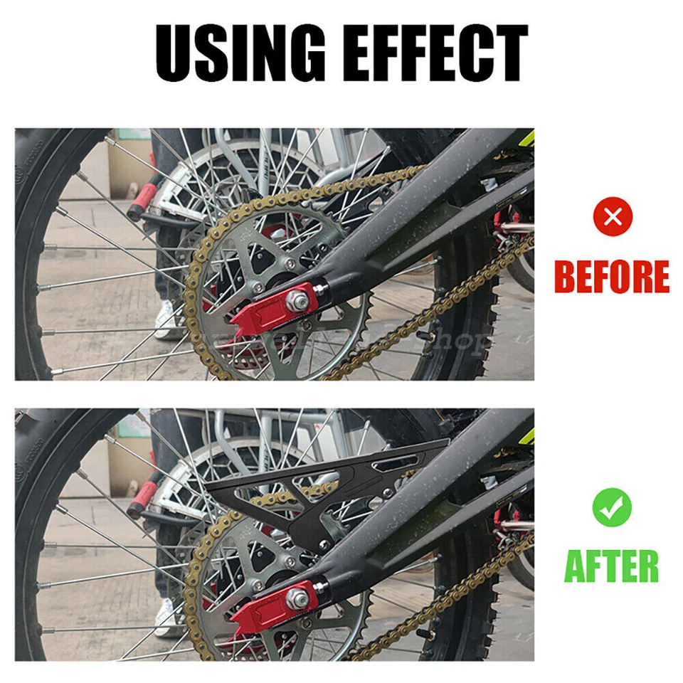 URLWALL Black Chain Guard Cover Protection Aluminum Alloy For Surron Light Bee X - Image 3 of 4