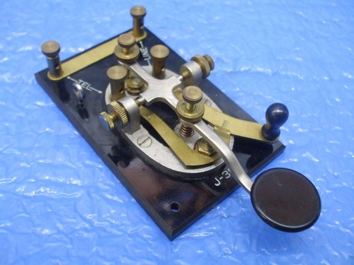 J-38 Military Surplus Brass Straight Telegraph Morse Code Key j38