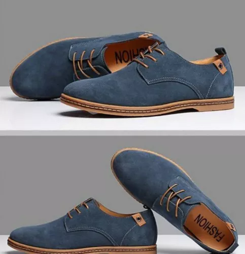New Casual Suede European style leather Shoes Men's oxfords Multi Size Fashion - Picture 5 of 15