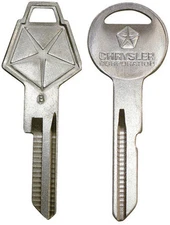 NEW CHRYSLER DODGE FACTORY ORIGINAL DOOR & IGNITION KEY BLANK SET W/ LOGO