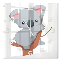 Design-Wanduhr Mit Leisem Uhrwerk Koala Auf Dem Baum WeißE Zeiger 60X60 Cm