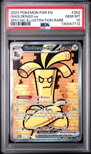2023 POKEMON PAR EN-PARADOX RIFT #252 GHOLDENGO EX PSA 10
