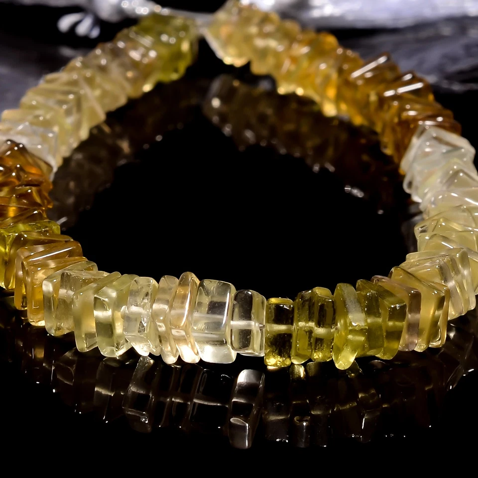 Contas lisas quadradas de quartzo natural Shampion 5-6 mm 8" UGB-454 - Imagem 3 de 3