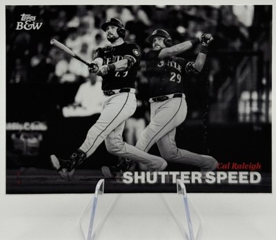 2025 Topps Black & White Cal Raleigh Shutter Speed Seattle 