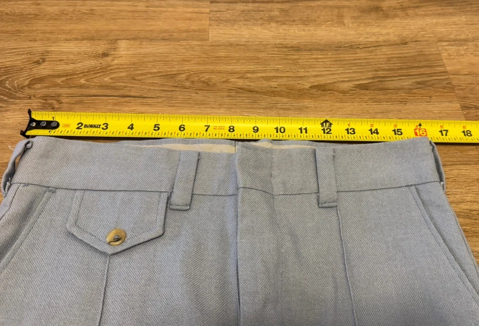 Pantalones acampanados vintage Levi's Panatela tejidos para mujer, azul bebé, 32x32 Foto 3 de 4