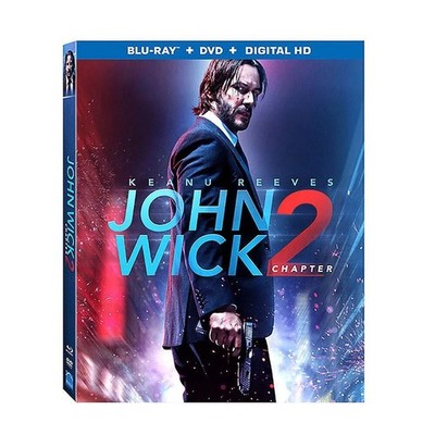 John Wick: Chapter 2 [Blu-ray]+DVD+ Digital HD [Region 1] [Blu-ray], Very Good,