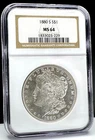 1880 S Morgan Silver Dollar NGC MS64 Reflective Luster Great Eye Appeal Look
