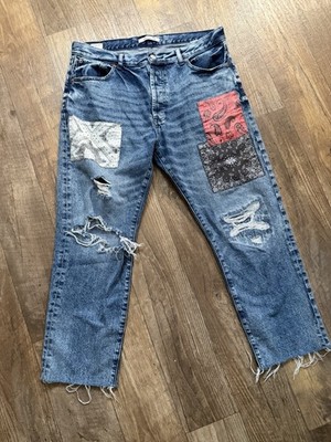 Pacsun Vintage Fit Patchwork Designer Jeans Size 36 Denim