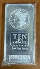 Morgan Design 10 Ten Troy Ounce .999 Fine Silver Bar USA Made
