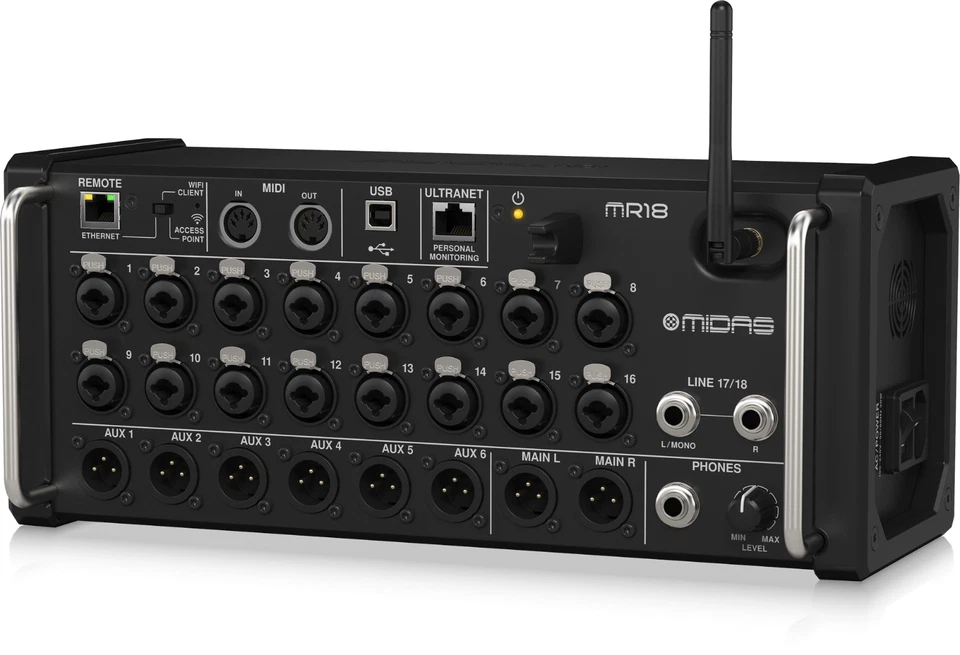 Midas MR18 18-Input Digital Mixer for Tablets w/ Wi-Fi & USB Recorder - Image 3 of 4