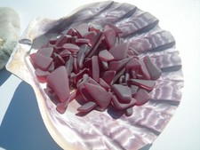 Sea Glass, Collection of Small Red and Clear