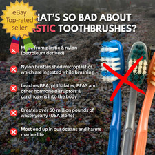 Horse Bristle Bamboo Toothbrush 4 Pack Luxurious Soft Horse Bristles Fully