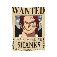 Anime One Piece Wanted Poster Decke Fleece Ü...