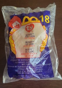 Ty Bushy the Lion Teenie Beanie McDonald's Toy Animal 2000 Ages 3 and Up