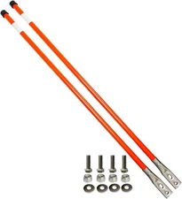 Snow Plow Blade Markers Guides Kit 304 Stainless Steel Joint Bright Orange 36''