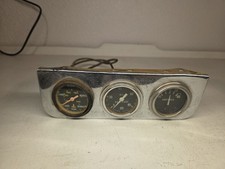 Vintage Stewart Warner Oil Water Pressure Gauge Panel Gasser Ammeter Hotrod Equu