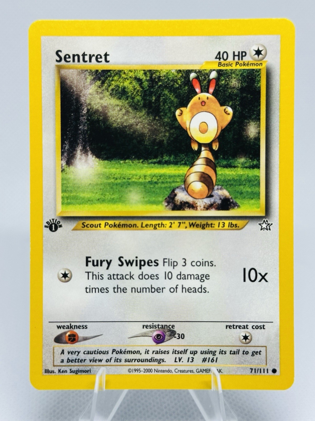 Sentret 71/111 1st Edition Neo Genesis 2000 Pokémon Card WotC – NM