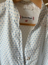 Damen Bluse EU 40 - Blau/weiss gepunktet - It...