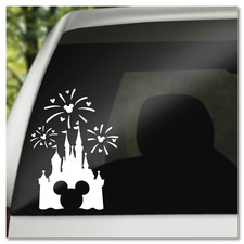 6 Disney Castle Hidden Mickey Fireworks Vinyl Decal Sticker