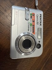 Pentax Optio 50  5.0MP Compact Digital Camera Silver Point/Shoot