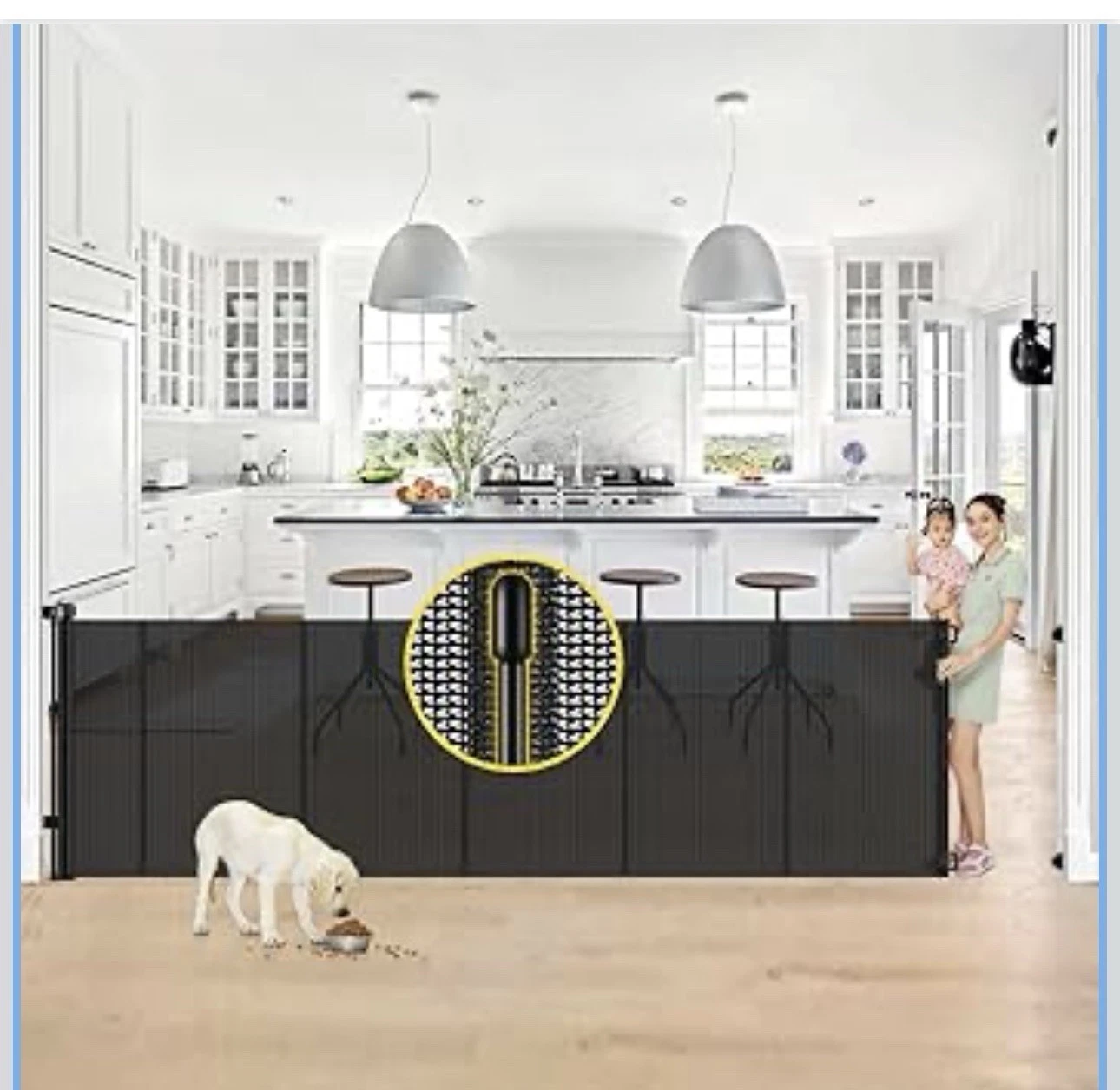 Wide Retractable Baby Gate Pets Dog Indoor Outdoor Stairs Up To 130” Wide 42 “ H
Opens in a new wind