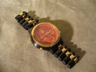 Defekt! Cartier Ferrari Chronograph 1985 Quarz Herrenuhr Stahl Gold Formula Uno