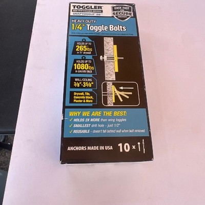 Toggler SnapToggle BB 1/4 in Heavy-Duty Hollow Wall Anchors 10-Pack