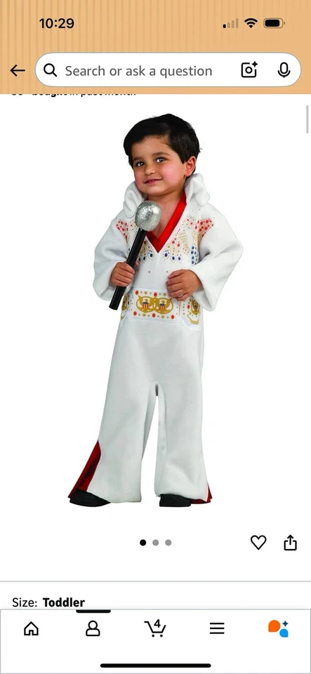 Disfraz de Elvis Presley con joyas para niño pequeño Foto 4 de 4