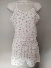 Women's Floral Strappy Tank Top And Shorts PJ Set Size L