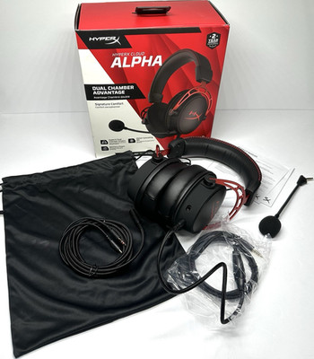 HyperX Cloud Alpha Wired 3.5mm Over-Ear Gaming Headset Boom Mic  Black/Red