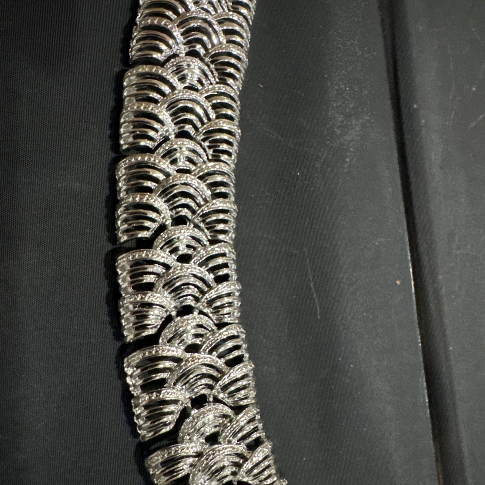 Coro Silvertone Statement Bracelet. Beautiful Vin… - image 2