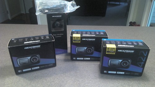 2 Nextbase Dash Camp + 1 Nextbase New/Sealed Rear Window Camera + Box of Parts