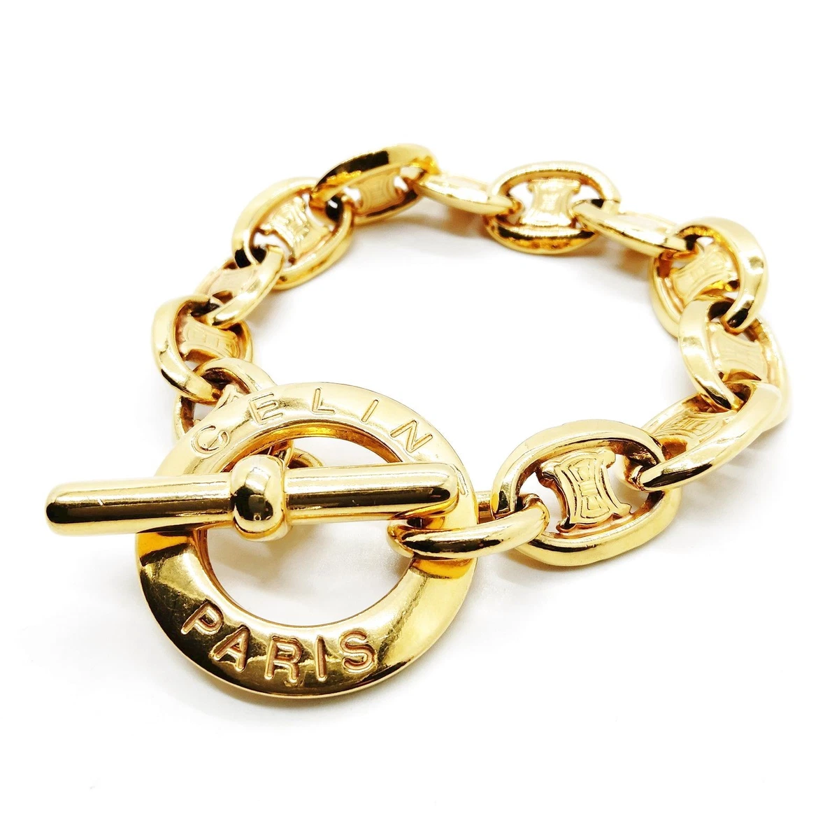 専用 CELINE セリーヌ two tone bracelet Celine Bracelet for sale - eBay