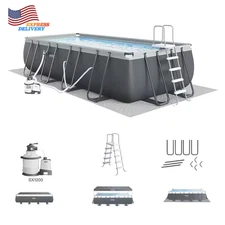 Ultra XTR 18 Ft. X 9 Ft. Rectangular 52" Deep Hard Sided above Ground Pool Set