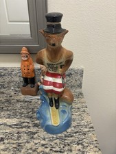 1975 Jim Beam Liquor Queen Mary Fox Surfer Decanter EMPTY