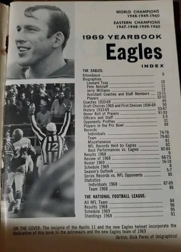 1969 Philadelphia Eagles Media Guide NFL Yearbook Apollo 11 - Picture 3 of 3
