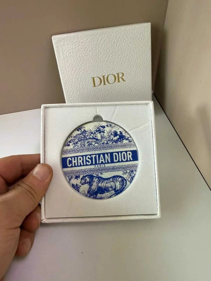 2025Dior Compact Mirror With Blue& White Tiger Motif GWP VIP - Image 2 of 4