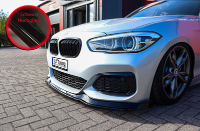 Frontspoiler Spoilerschwert mit Wings ABS für BMW 1er F20 M-140i schwarz glanz
