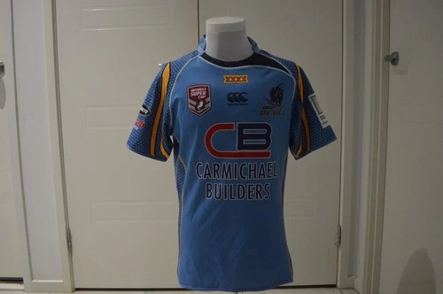 NORTHS DEVILS RARE 2012 Q CUP MATCH WORN RUGBY LEAGUE JERSEY! BRL QRL