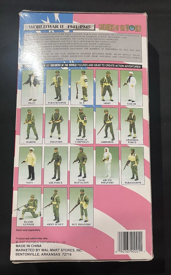 "Figura de 12"" Soldado del Mundo Segunda Guerra Mundial Ejército de Estados Unidos 1996 nueva en caja" Foto 2 de 2