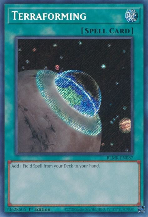 YUGIOH 1x Terraforming Secret Rare BLMR-EN087 NM