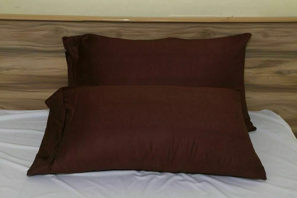 CLOUD 9 Extra Large Egyptian Cotton 600TC 1XPillow Cases 22" x 31" - Brown Solid