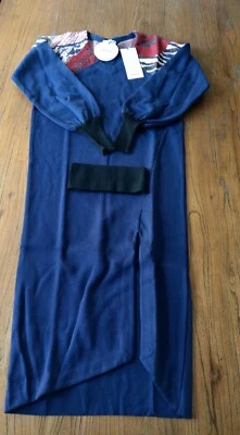 robe longue chacok bleu taille L 85% coton - Photo 1/4