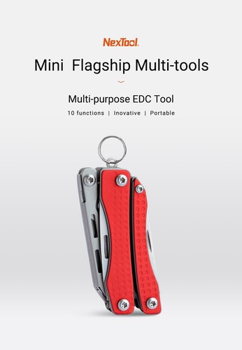Nextool Mini Flagship Red/green 10 in 1 Multi Functional Folding Hand Tool. - Afbeelding 20 van 28